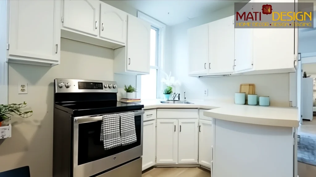 a kitchen with its cabinets freshly painted | How to Paint Your Kitchen Cabinets | Mati Design London Ontario