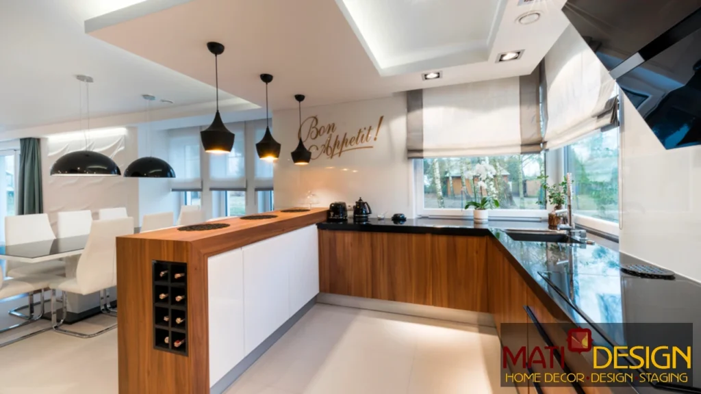brightly lit modern kitchen | Mati Design